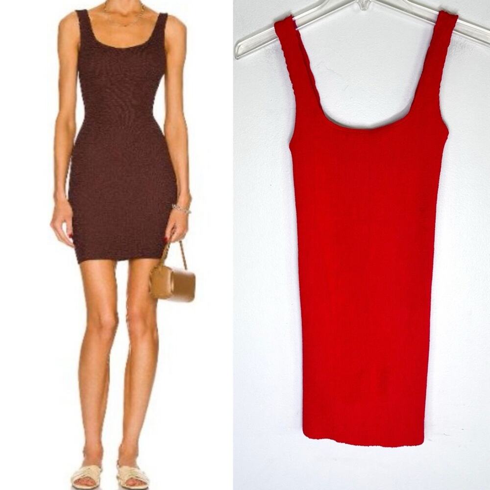 New Bond-eye Australia The Hailey Mini Dress Baywatch Red Seersucker OS